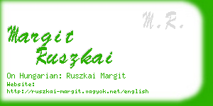 margit ruszkai business card